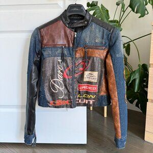 Jaded London Daytona Zip Off Sleeve Moto Jacket